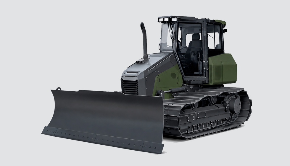 Bulldozer DD130 con los colores militares