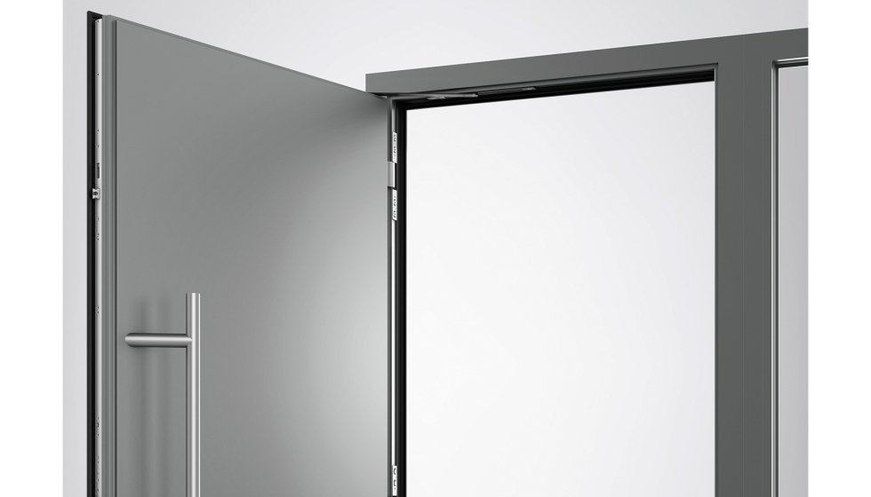 O complemento ideal para uma porta de alum�nio equipada com dobradi�as Solid C � o limitador de abertura Solid...