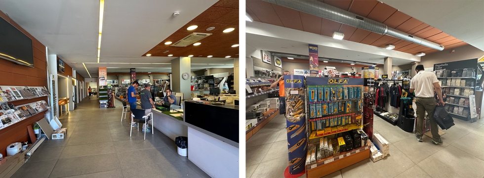 Detalle de la zona de recepci�n de pedidos y espacio para la venta de productos b�sicos de ferreter�a