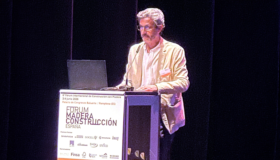 Iban Carpintero, director del F�rum Internacional de Construcci�n con Madera en Espa�a, durante la inauguraci�n de la presente edici�n...