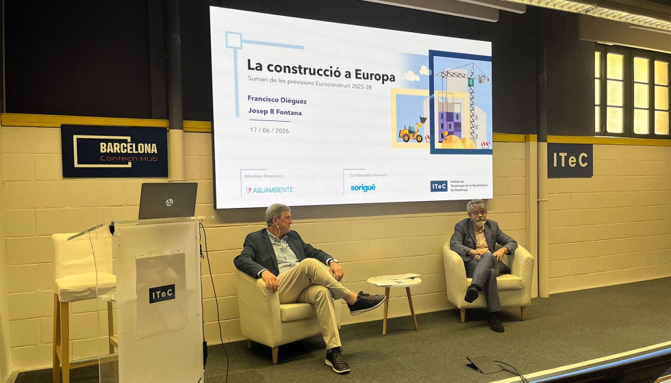 Presentaci�n del informe Euroconstruct verano 2026 en la sede del ITeC, liderado por Francisco Di�guez, director general del ITeC...
