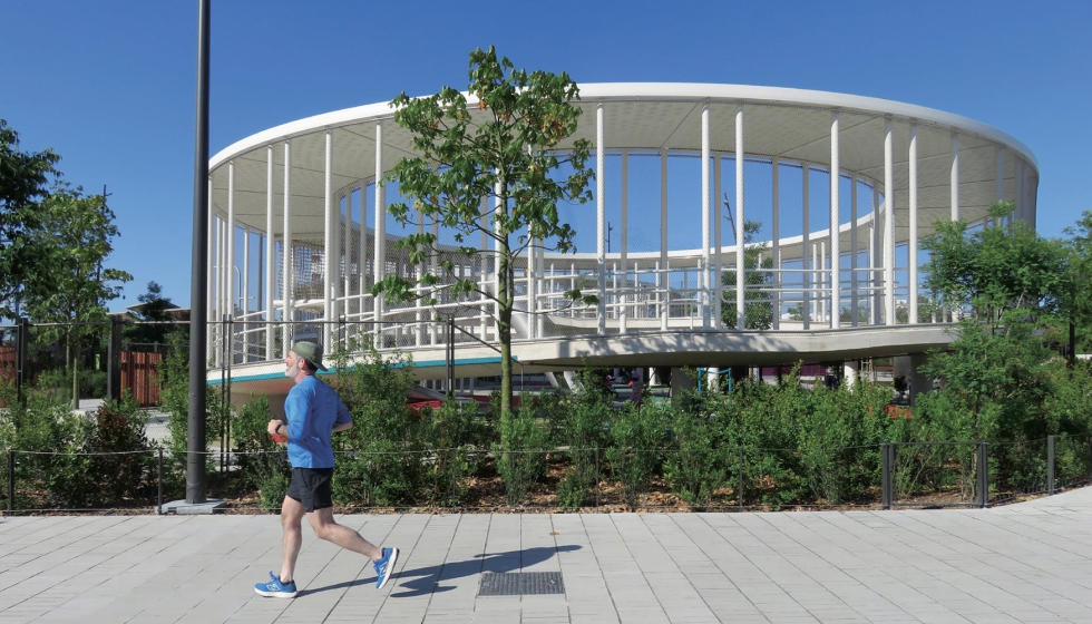 Segunda fase de la Can�pia Urbana ��mbito t�neles� del Parc de les Gl�ries, obra de los estudios Agence Ter, ACPA y Meta Engineering...