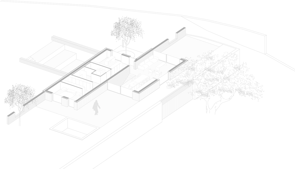 Axiometr�a de esta propuesta residencial en un entorno natural envidiable