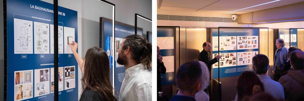 A la izquierda imagen del evento de presentaci�n de Simon 360 en Valencia; y a la derecha en la Casa de la Luz de Madrid...
