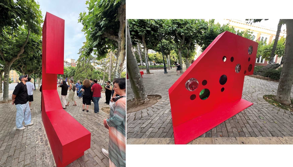 Detalle de las piezas de observaci�n de Zeppelin Design, para rendir homenaje al cient�fico Ildefonso Zub�a