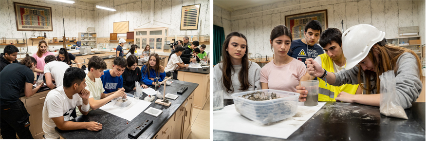 Estudiantes participan en el dise�o y fabricaci�n de una mezcla de hormig�n, investigando materiales...
