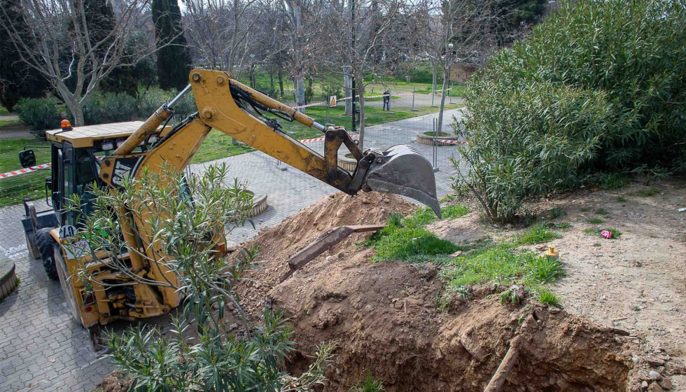 Obras en el parque Torre Ramona, Zaragoza