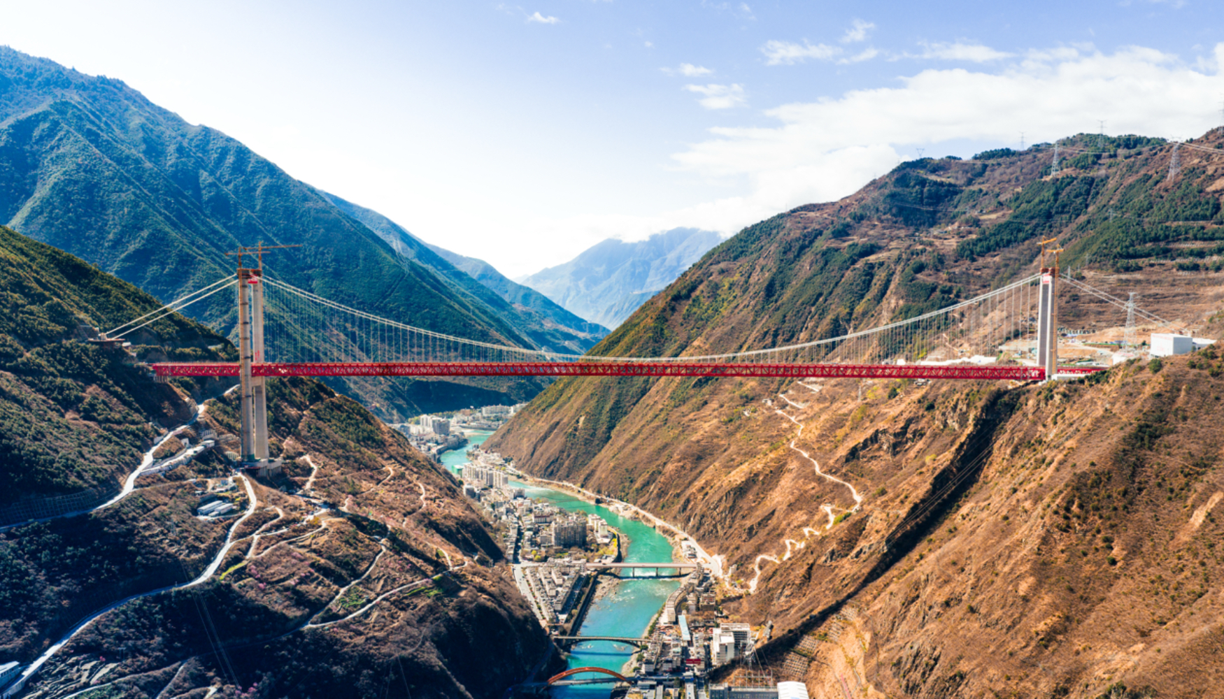 Puente sobre el r�o Dadu en Luding, China
