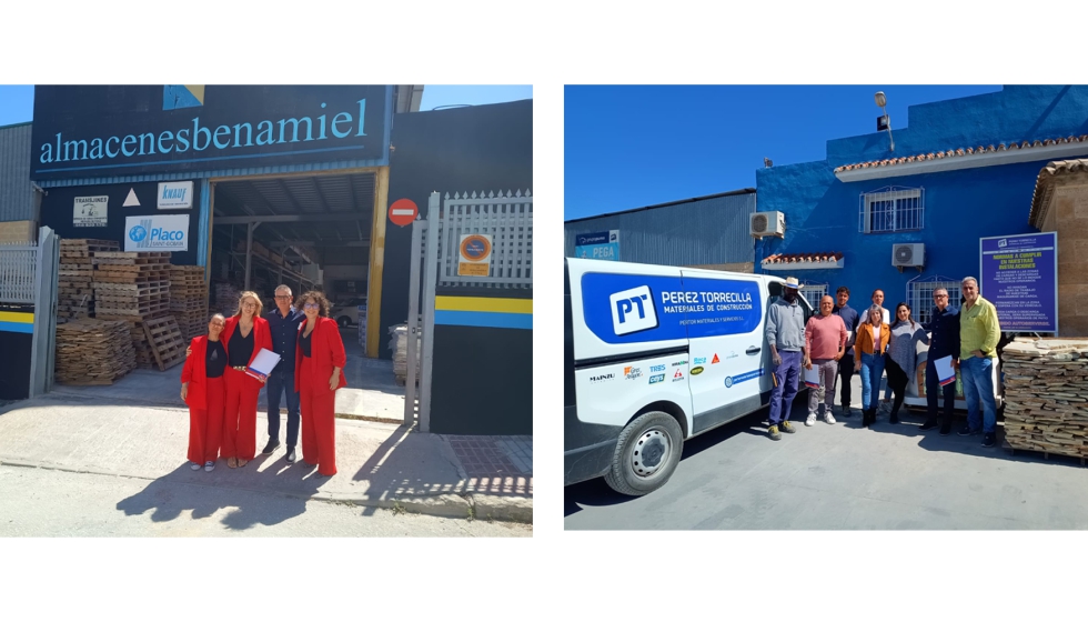 A la izquierda Almacebnes Benamiel; y a la derecha P�rez Torrecilla que se incorporan a la red Mas Obra del Grupo BigMat...