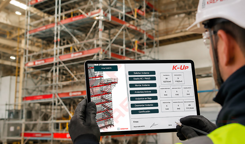 La plataforma K-Up digitaliza la gesti�n integral de los andamios industriales, aportando mayor visibilidad...
