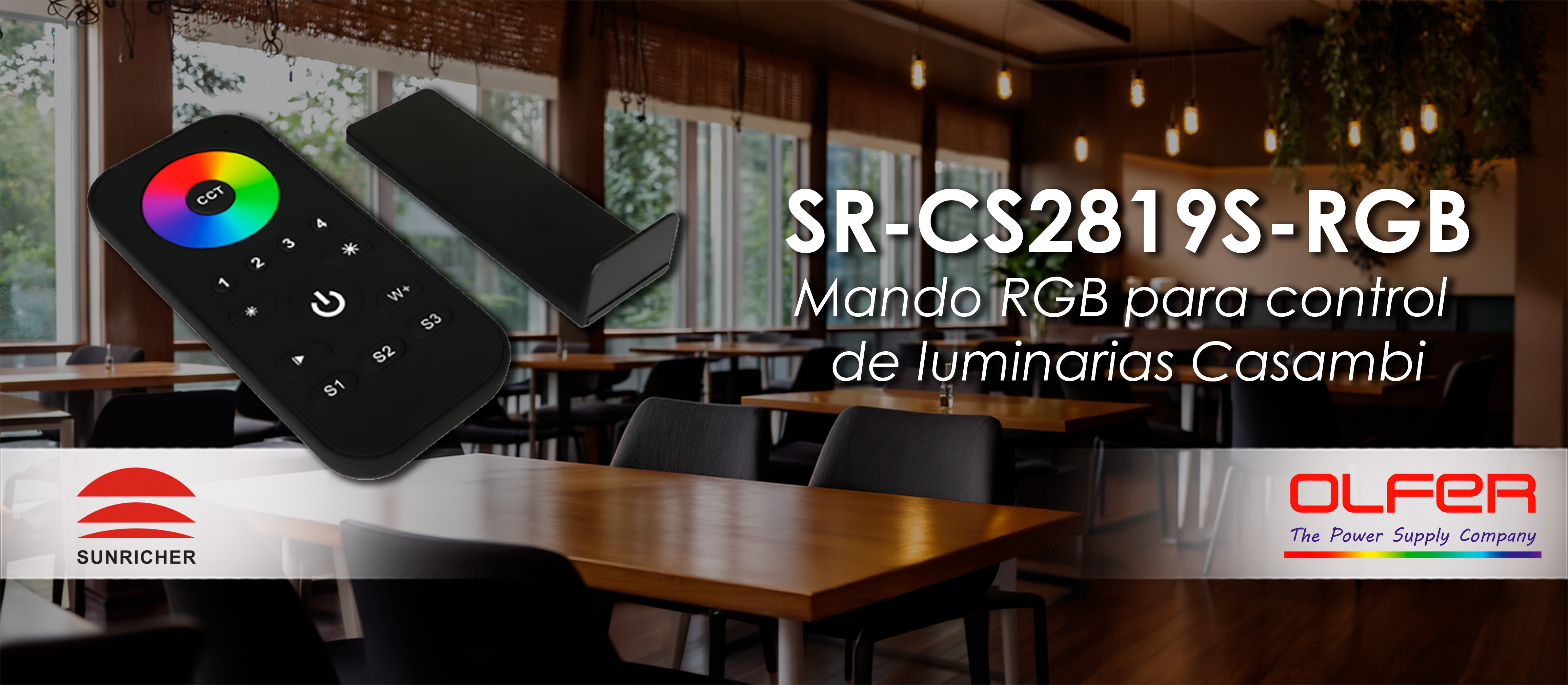 SR-CS2819S-RGB: Mando RGB para control de luminarias Casambi