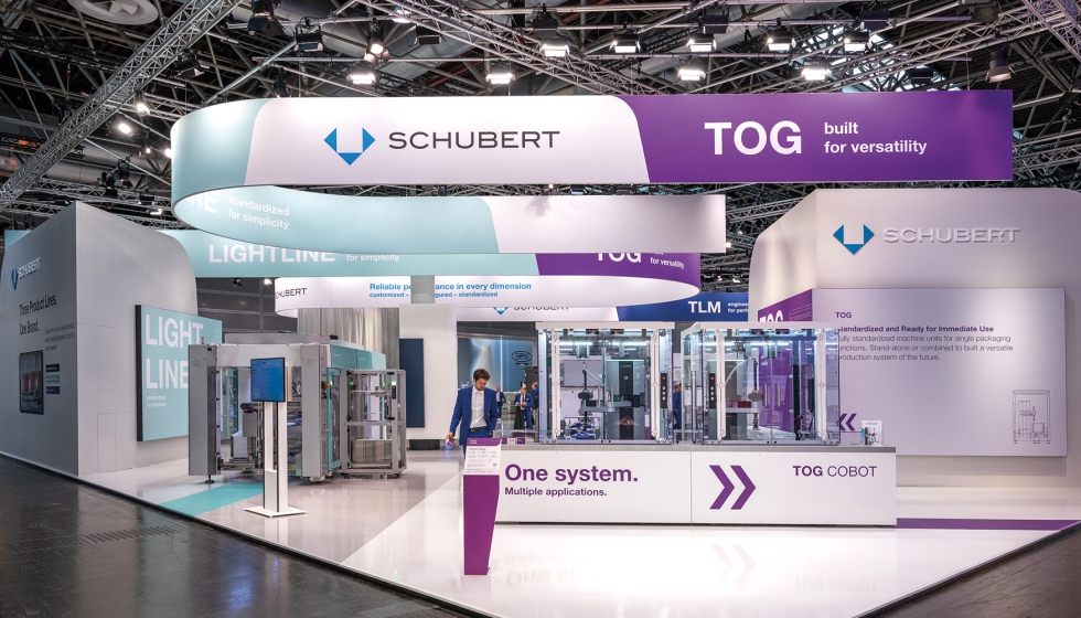 El stand de Schubert en interpack 2026 se estructur� en torno a sus tres l�neas de producto...