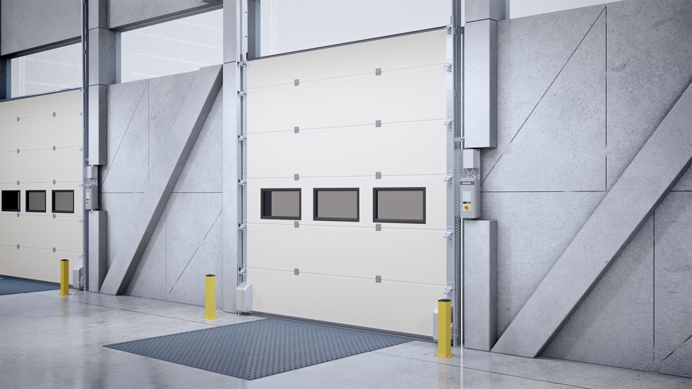 La puerta seccional Crawford OH1142P Dual Drive incorpora doble motorizaci�n y un dise�o sin muelles de compensaci�n para mejorar la fiabilidad y...