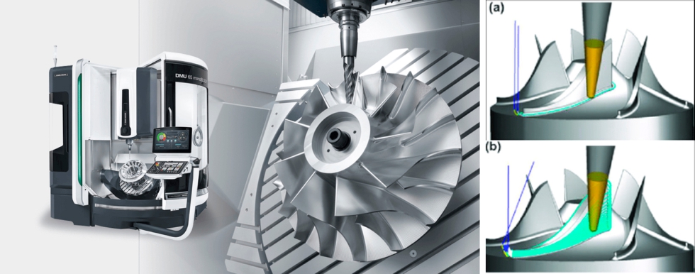 Figura 3. Ejemplo de centro de mecanizado de 5 ejes y fresado de impeller...