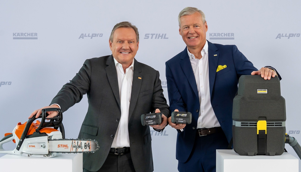 Michael Traub, presidente del Consejo de Ejecutivo de STIHL AG, y Hartmut Jenner...