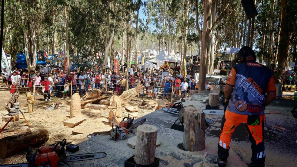 El amplio programa de demostraciones incluye espectaculares trabajos con motosierras