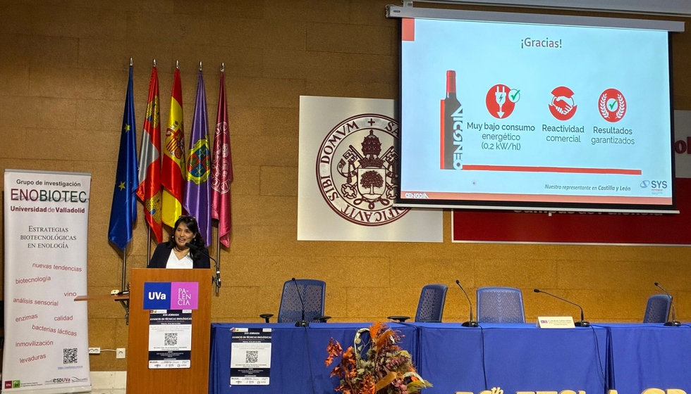 Flor Etchebarne, Business Engineer de OENODIA, durante su presentaci�n