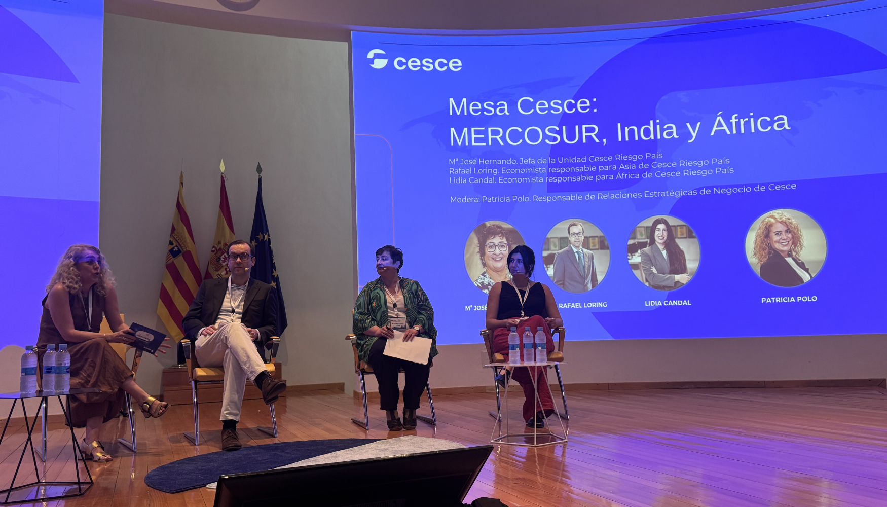 Mesa redonda de Cesce. De izquierda a derecha: Patricia Polo, Rafael Loring, M� Jos� Hern�ndo y Lidia Candal