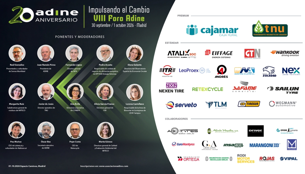 El VIII Foro ADINE se celebrar� los d�as 30 de septiembre y 1 de octubre en Madrid bajo el lema �Impulsando el cambio�