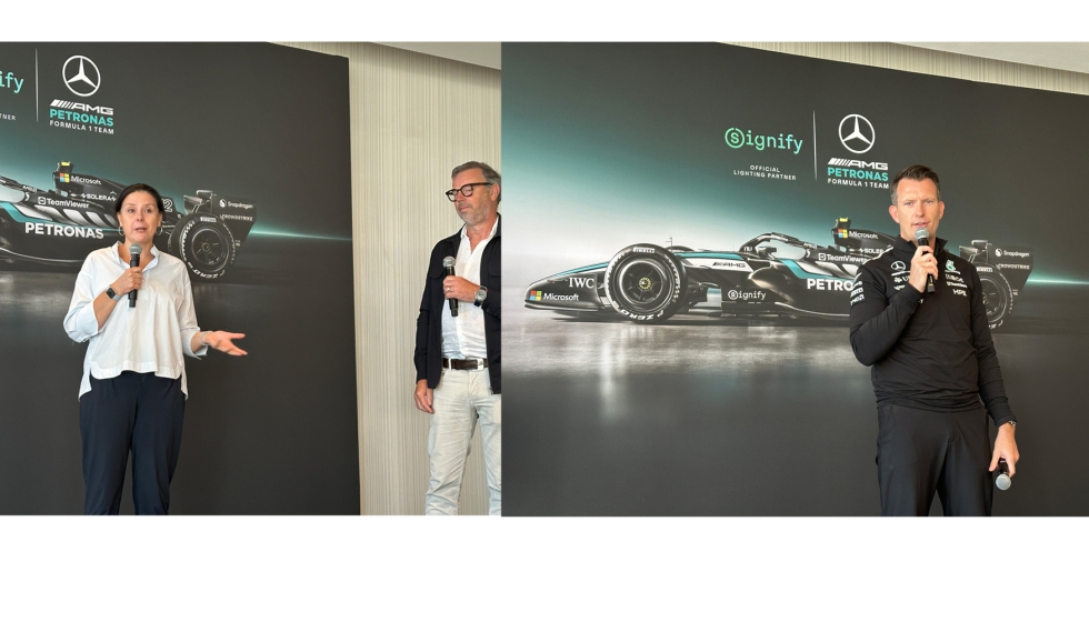 La compa��a expuso en una reciente visita al Circuit de Catalunya-Montmel� los beneficios de la alianza Signify - Mercedes-AMG Petronas F1...