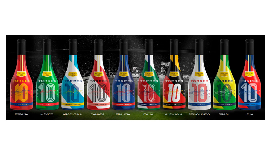 La edici�n limitada de Torres 10 re�ne diez botellas inspiradas en las banderas de distintos pa�ses