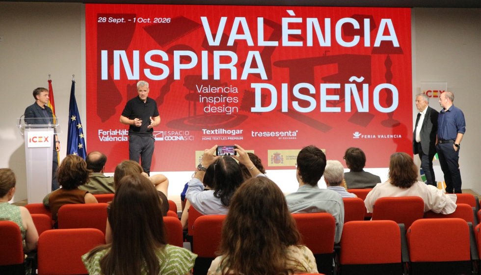 Imagen de la presentaci�n del Mes del Dise�o de Valencia que incluye Feria H�bitat Val�ncia, Textilhogar, Espacio Cocina SICI y 360 by Cevisama...