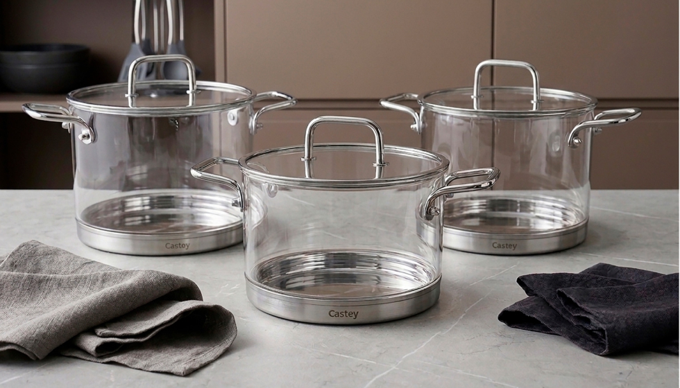 The Glass Collection cuenta con tres piezas de diferentes medidas