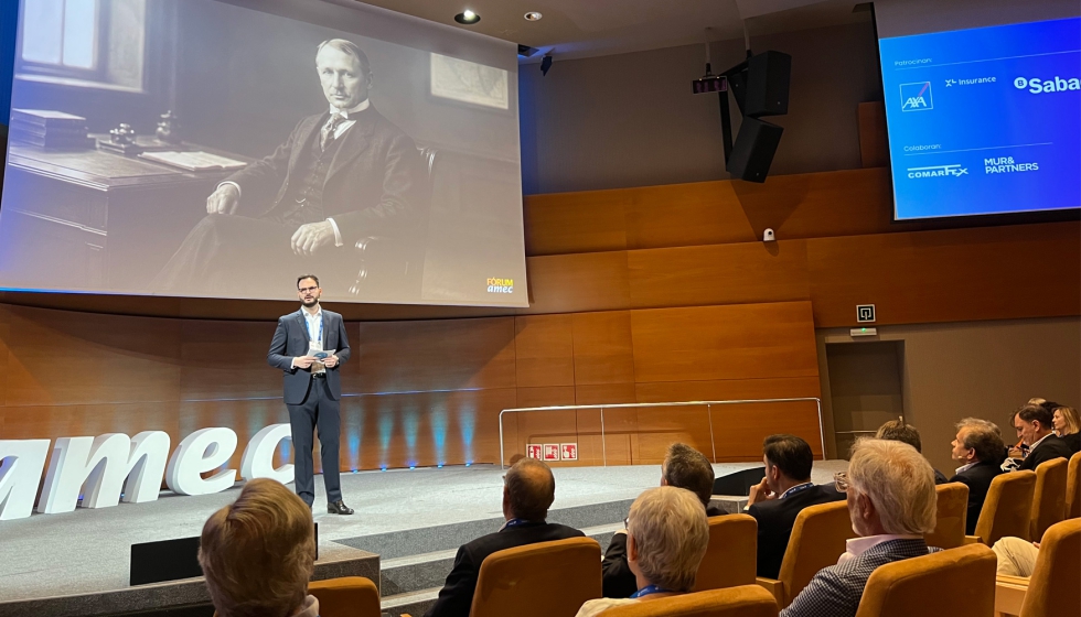 Alejandro Gallego, director del �rea de servicios de amec, abri� la jornada con una reflexi�n sobre la evoluci�n hist�rica de la productividad...