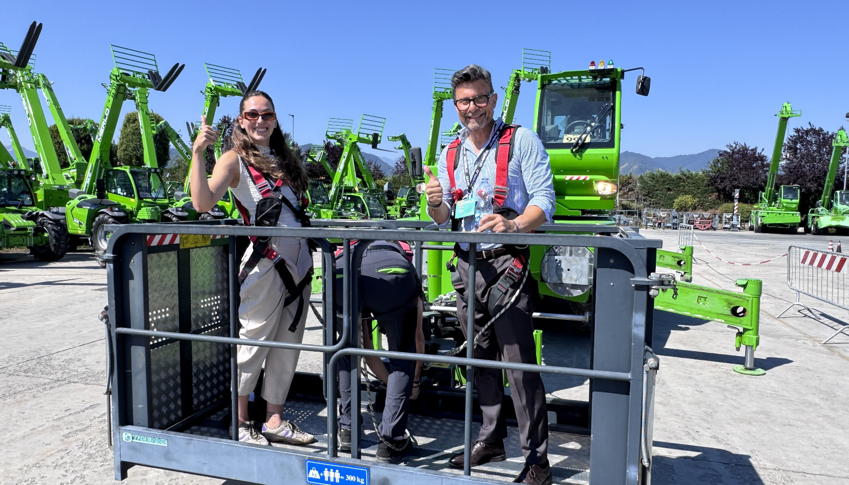 Rita Zurera, directora de Marketing de Merlo Ib�rica, y Antonio Torrijo, director general de la filial espa�ola