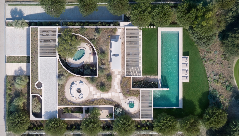 La orientaci�n del proyecto y sus grandes aperturas permiten que el paisaje participe activamente en la configuraci�n de los espacios...
