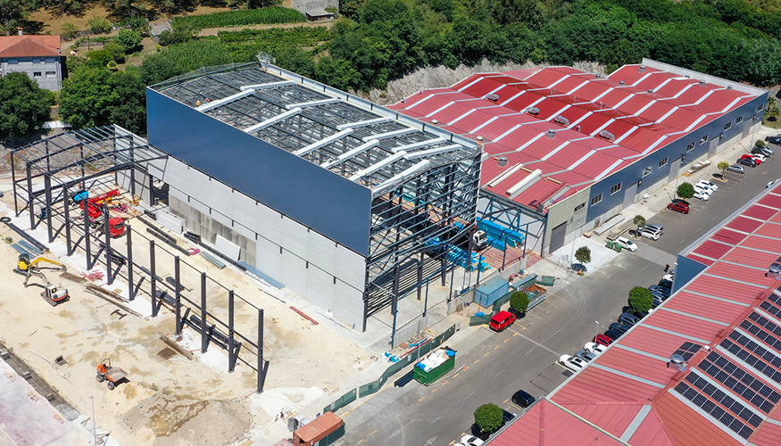 Estado actual de las obras del almac�n inteligente para componentes en Padr�n (Pol�gono Industrial Picusa). STAC