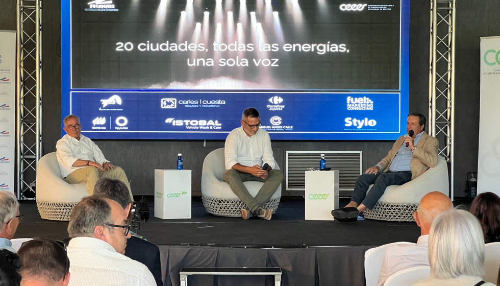 De izquierda a derecha: Alejandro Prados, gerente y fundador de AMS; Nacho rabad�n, y Jos� Antonio Berenguer, socio de Fuel Marketing Consulting...