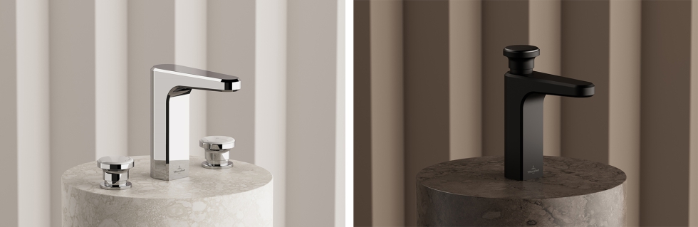 Vea est� disponible en acabados cromo, cromo con cer�mica blanca alpina y negro mate con cer�mica negra
