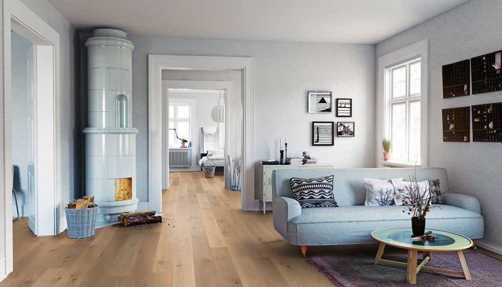 El pavimento de lama ancha Bairro Alto refleja el caracter�stico juego natural de tonalidades que define la nueva Light Collection de ter H�rne...