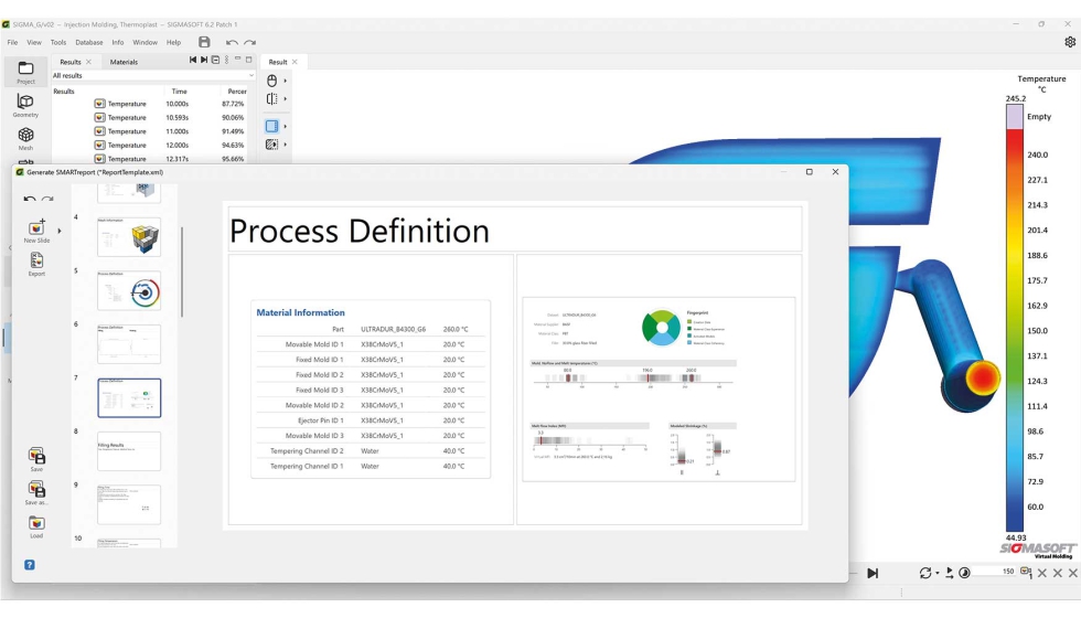 SMARTreport permite generar autom�ticamente informes en PowerPoint con los principales par�metros y resultados de la simulaci�n...