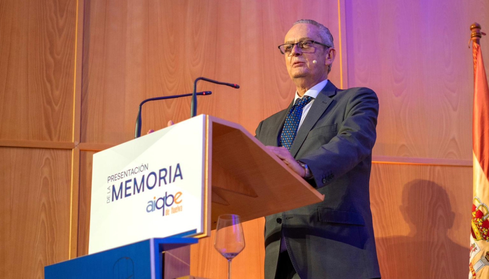 El presidente de AIQBE, Juan del Olmo, en un momento de su intervenci�n