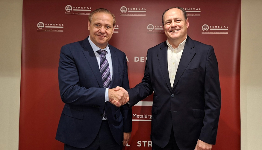 Francisco Alonso, presidente de Femeval, y Jos� Luis de la Rosa, presidente de Aseival