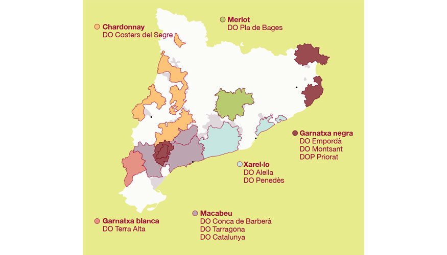 Variedades mayoritarias por territorio seg�n el Atlas