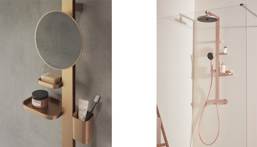 Fabricadas en aluminio 100% reciclado, las 'beauty bars' combinan espejo y accesorios en una soluci�n compacta...