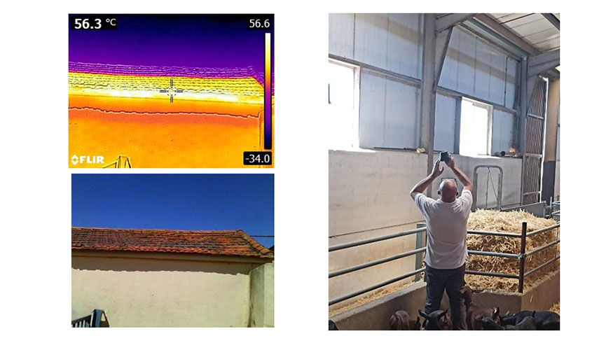 Figura 2. Imagen termogr�fica indicando la temperatura, en la esquina superior izquierda, del elemento analizado (punto central)...