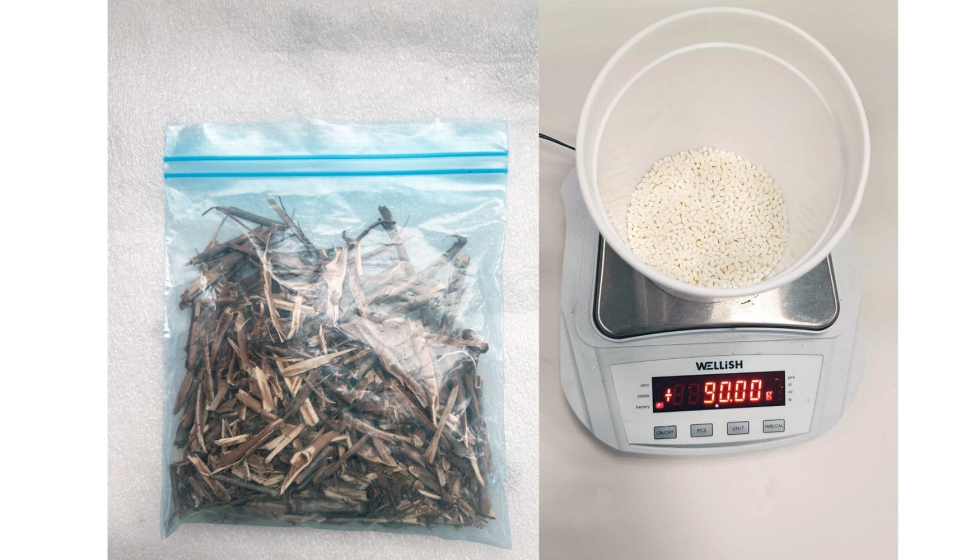 Restos de poda de uva Tintilla de Rota y la extracci�n de celulosa que genera el biocompuesto