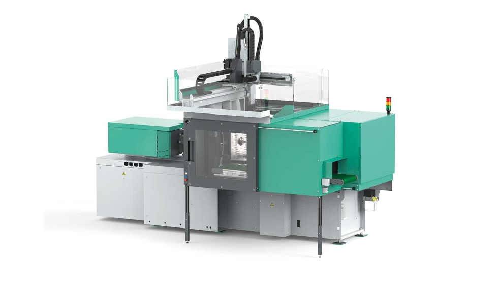 Las m�quinas Allrounder Trend pueden equiparse, si es necesario, con sistemas robotizados de Arburg. Foto: Arburg