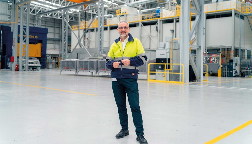 Roger Gombau, director de la planta de Mahle Montblanc...