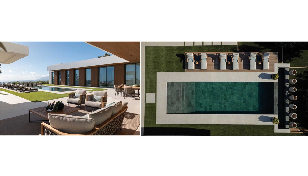 En el exterior, las terrazas se distribuyen en diferentes zonas de uso, entre ellas un �rea lounge, comedor y espacios de descanso...