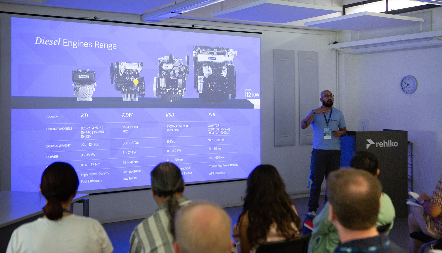 Presentaci�n de la gama de motores di�sel por parte de Abhiroop Garg, director de producto de motores di�sel de Rehlko...