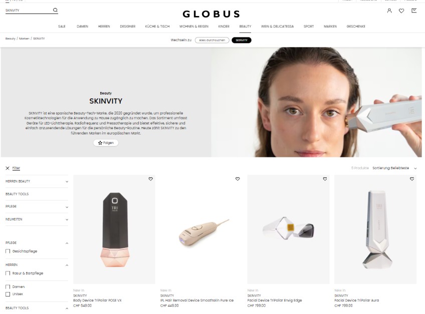 SKINVITY en Globus