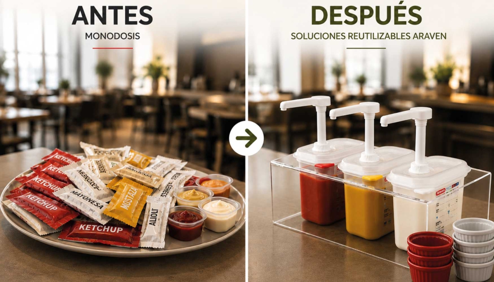 Soluciones Araven para decir adi�s a las monodosis de salsas en la hosteler�a