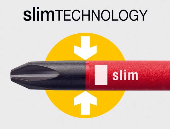 SlimTechnology, destornilladores y varillas para aplicaciones elctricas, hasta un 33% ms finas...