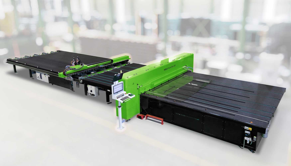 ProLam Neo LSR ofrece la m�xima automatizaci�n y un alto rendimiento para cortar vidrio laminado de seguridad en el ciclo aut�nomo del sistema...