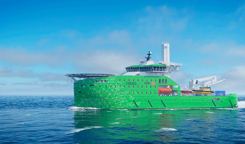 El nuevo buque eCSOV de Bibby Marine, dise�ado por Seaplace, contar� con m�s de 24 MWh de capacidad de almacenamiento mediante bater�as...